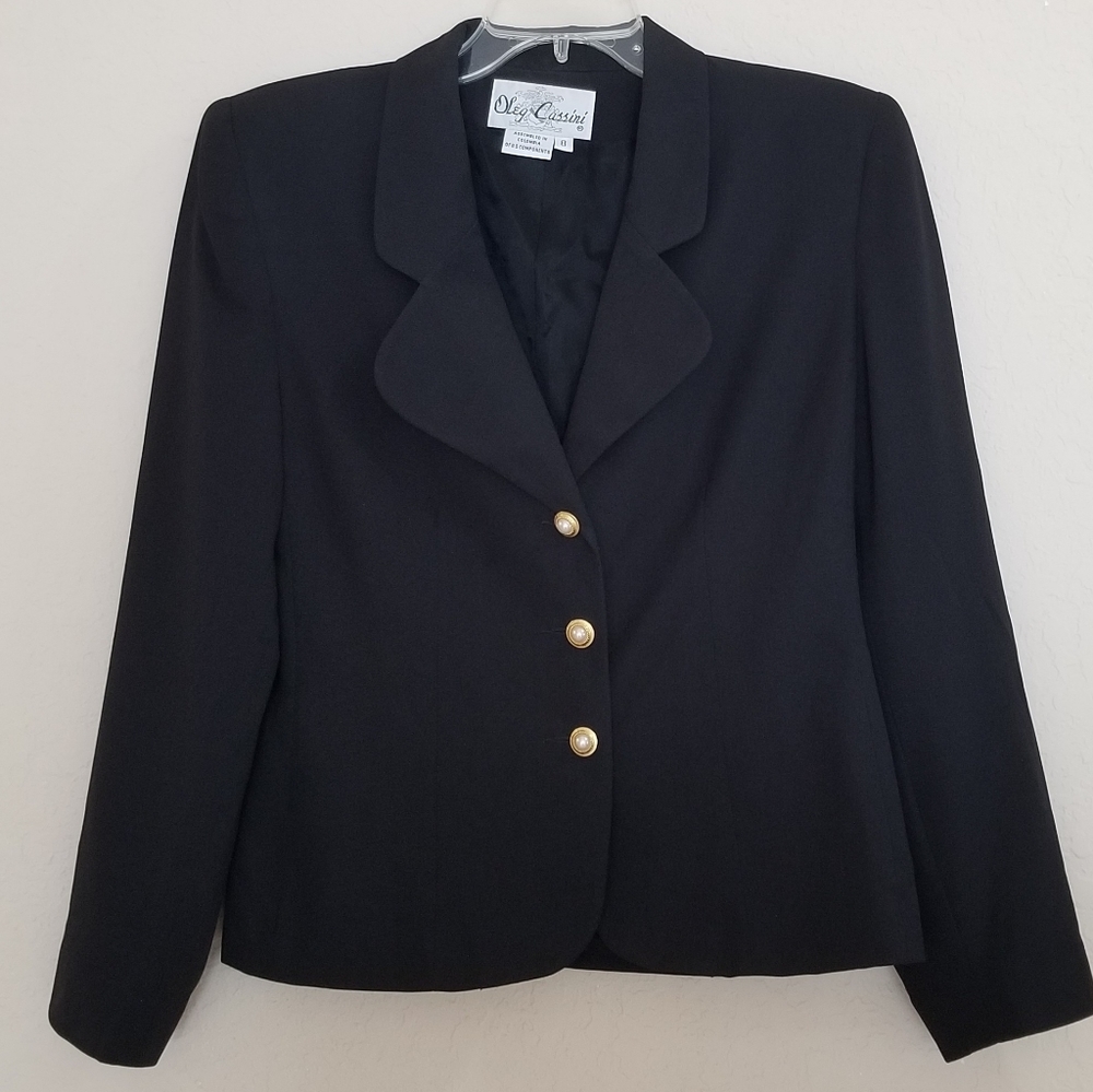 Oleg Cassini Vintage Black 2 Piece Suit